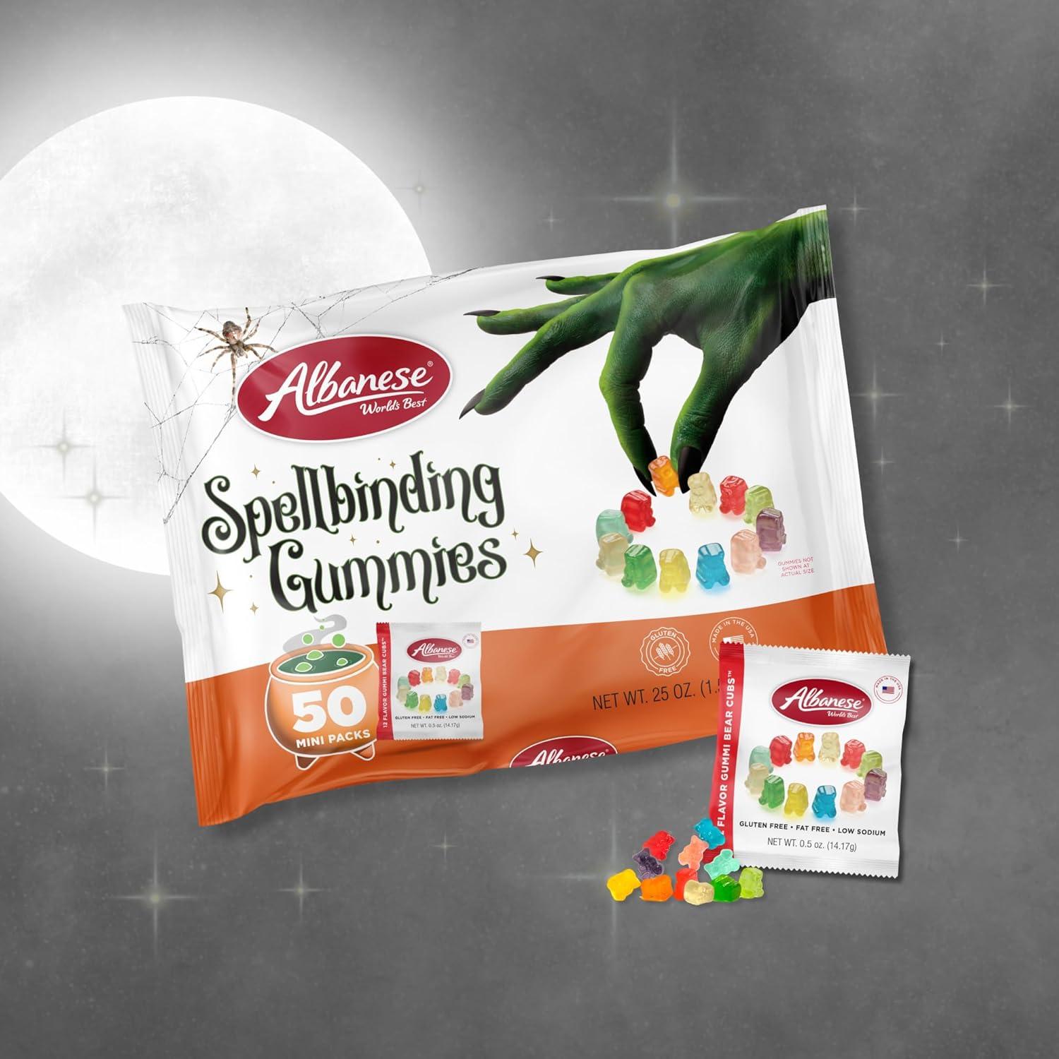 imageAlbanese Worlds Best 12 Flavor Gummi Bear Cubs 50 05oz Snack Packs of Candy Miniature Individually Wrapped Soft Gummy Cherry Blue Raspberry and More Perfect for Kids Classroom PartiesSpellbinding Gummies