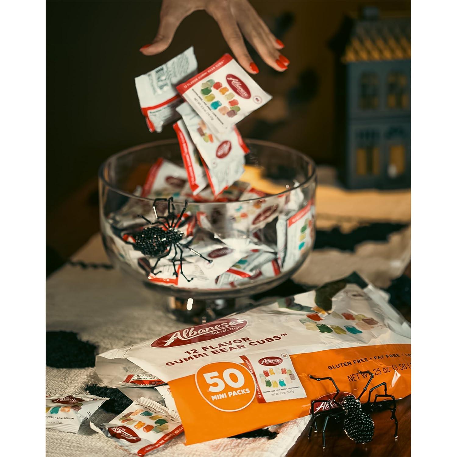 imageAlbanese Worlds Best 12 Flavor Gummi Bear Cubs 50 05oz Snack Packs of Candy Miniature Individually Wrapped Soft Gummy Cherry Blue Raspberry and More Perfect for Kids Classroom PartiesSpellbinding Gummies