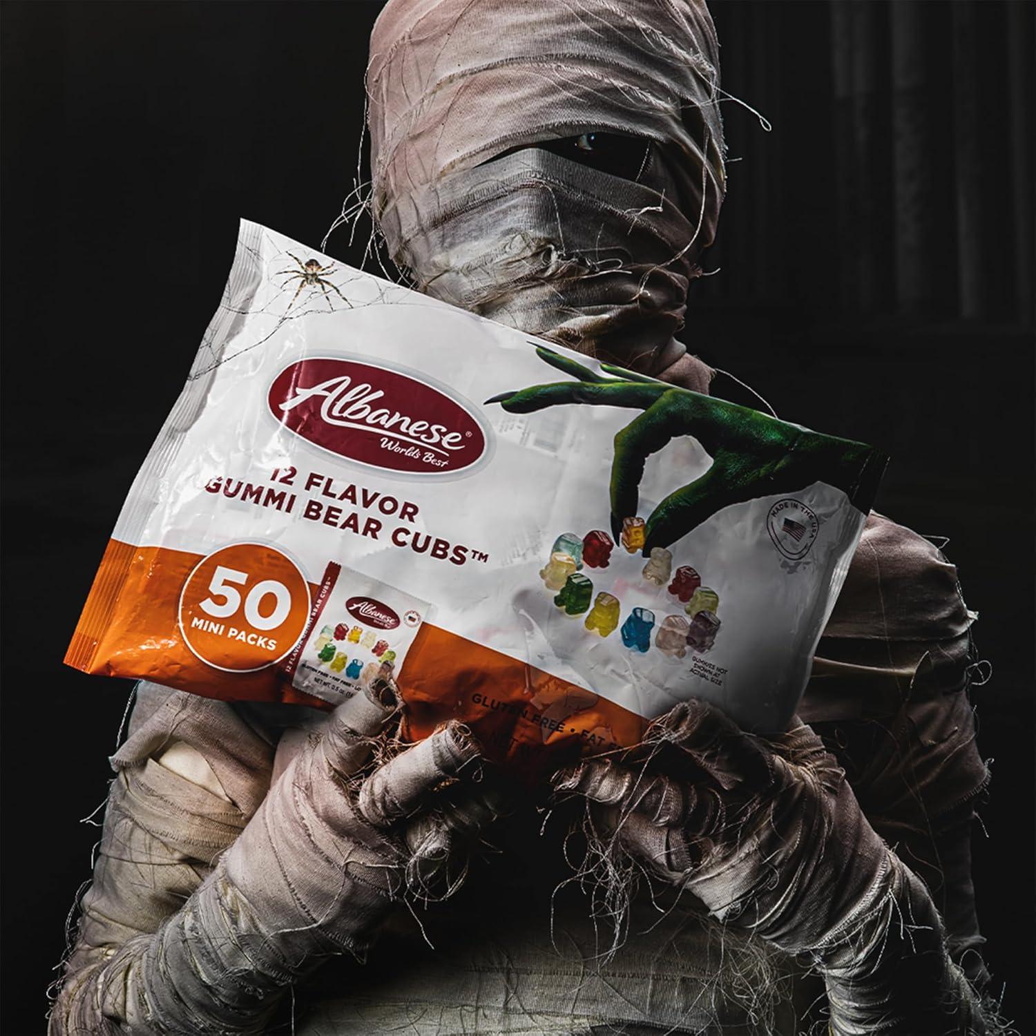 imageAlbanese Worlds Best 12 Flavor Gummi Bear Cubs 50 05oz Snack Packs of Candy Miniature Individually Wrapped Soft Gummy Cherry Blue Raspberry and More Perfect for Kids Classroom PartiesSpellbinding Gummies