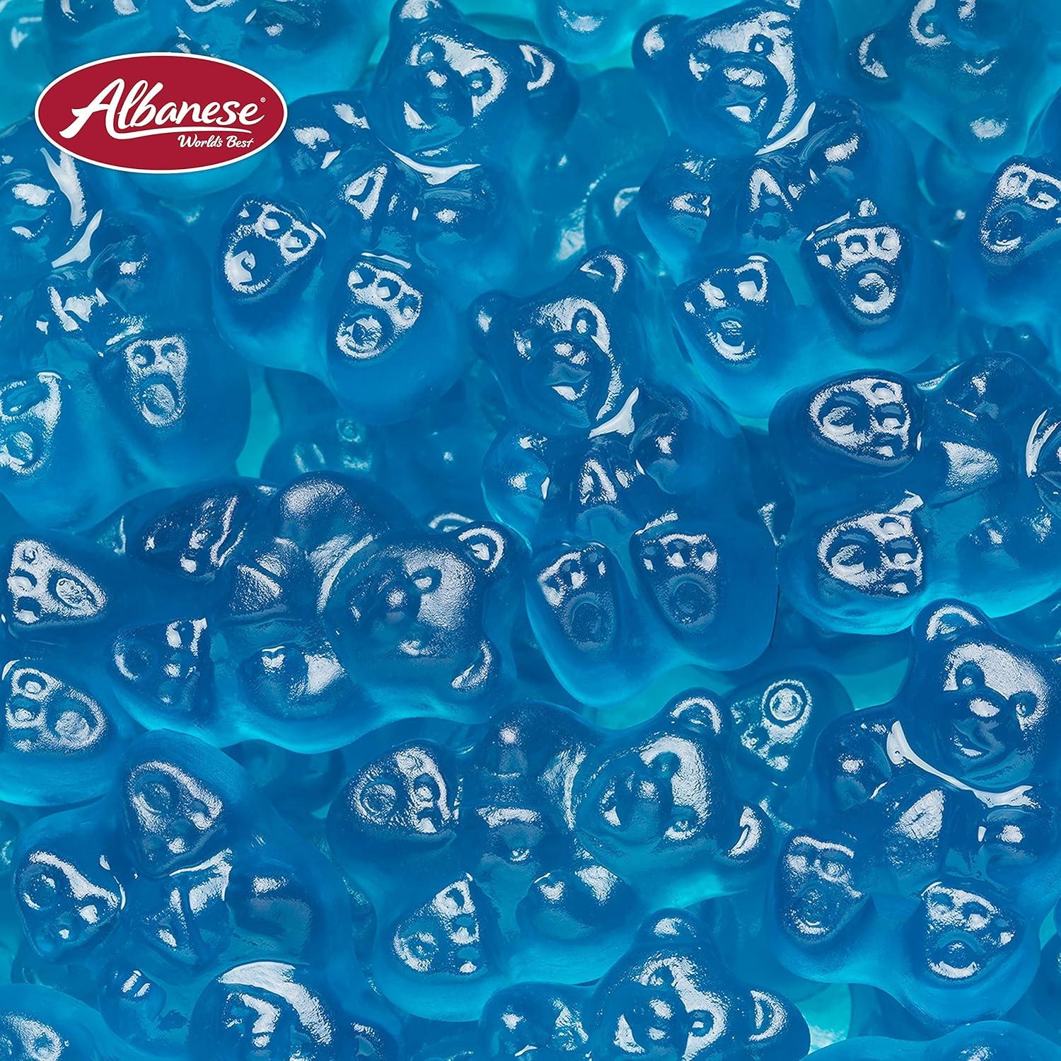 imageAlbanese Worlds Best 12 Flavor Gummi Bears 5lbs of Candy 12 Unique Flavors Gluten Free Fat Free Soft and Chewy Gummy Cherry Blue Raspberry Mango and More Great Snack for Travel and KidsBlue Raspberry Bears