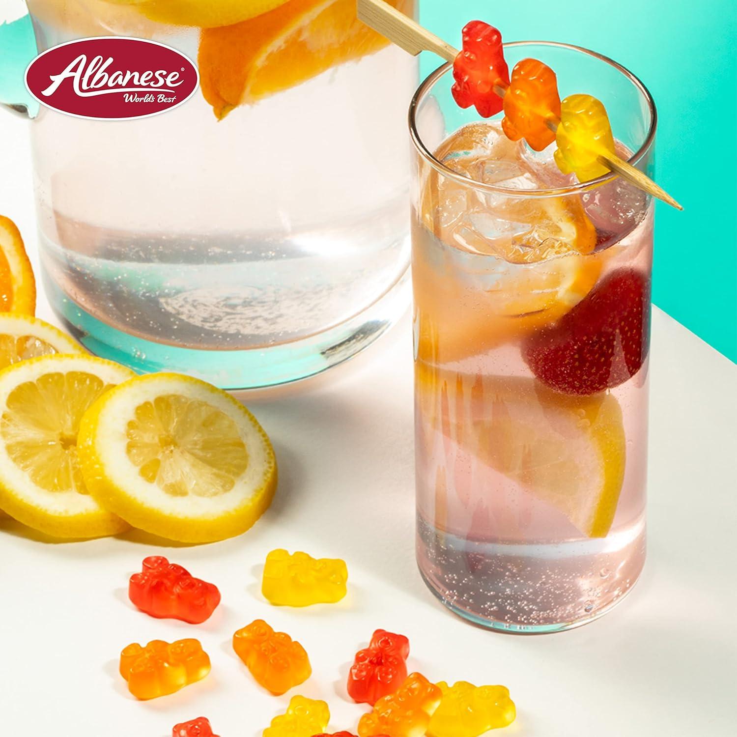 imageAlbanese Worlds Best 12 Flavor Gummi Bears 5lbs of Candy 12 Unique Flavors Gluten Free Fat Free Soft and Chewy Gummy Cherry Blue Raspberry Mango and More Great Snack for Travel and KidsStrawberry Bears