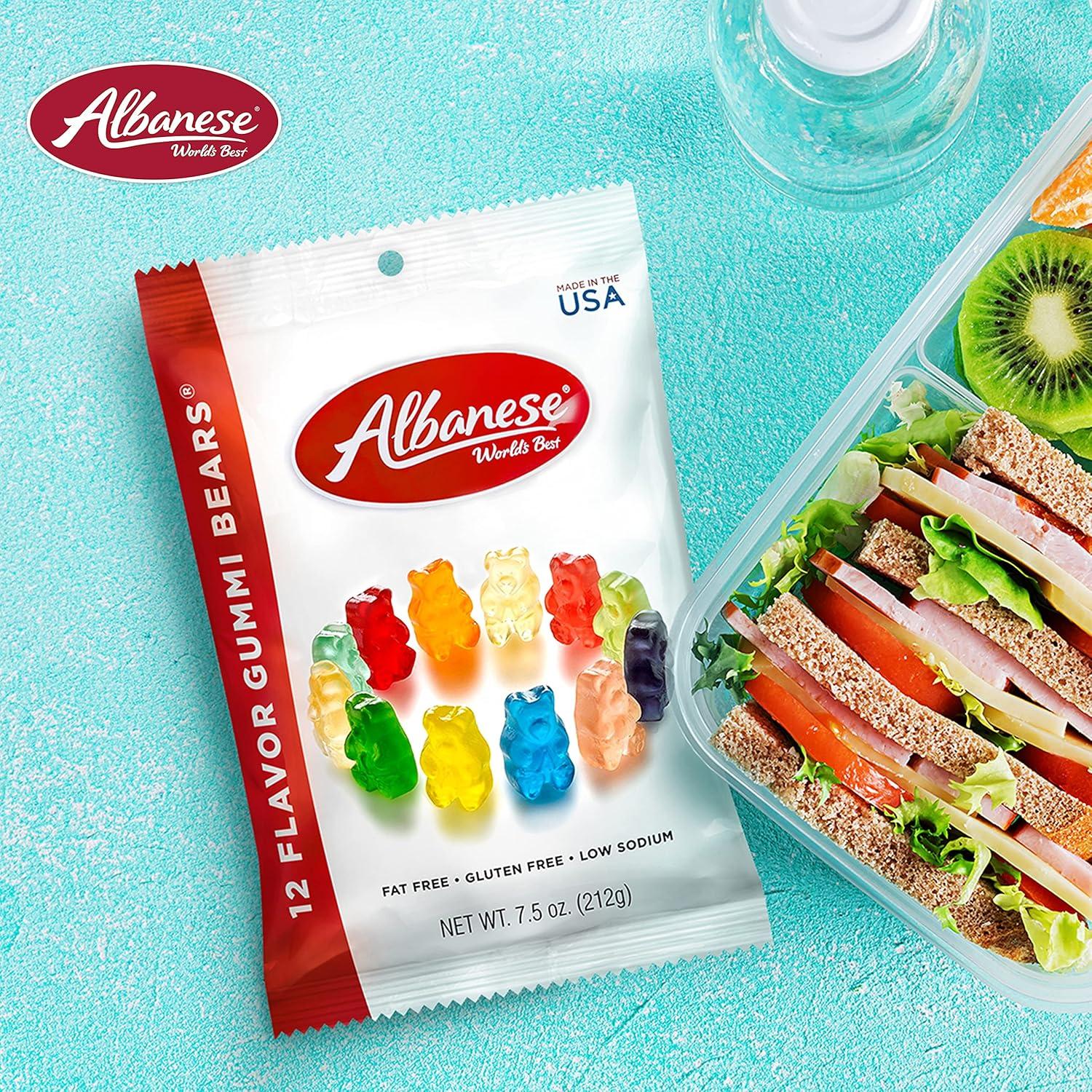 imageAlbanese Worlds Best 12 Flavor Gummi Bears 75oz Bag of Candy Pack of 12 Individually Wrapped Soft ampamp Chewy Candy Snacks Fruity Flavor Assortment12 Flavor Bears