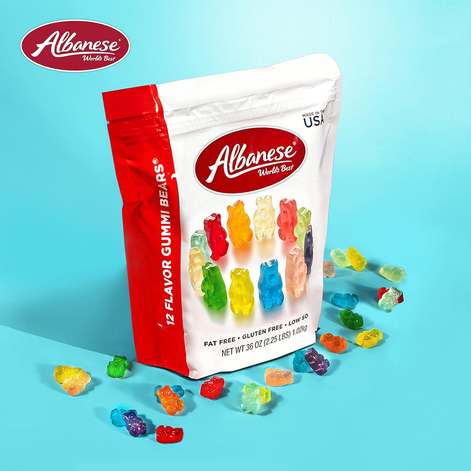 imageAlbanese Worlds Best 12 Flavor Gummi Bears 75oz Bag of Candy Pack of 12 Individually Wrapped Soft ampamp Chewy Candy Snacks Fruity Flavor Assortment12 Flavor Bears