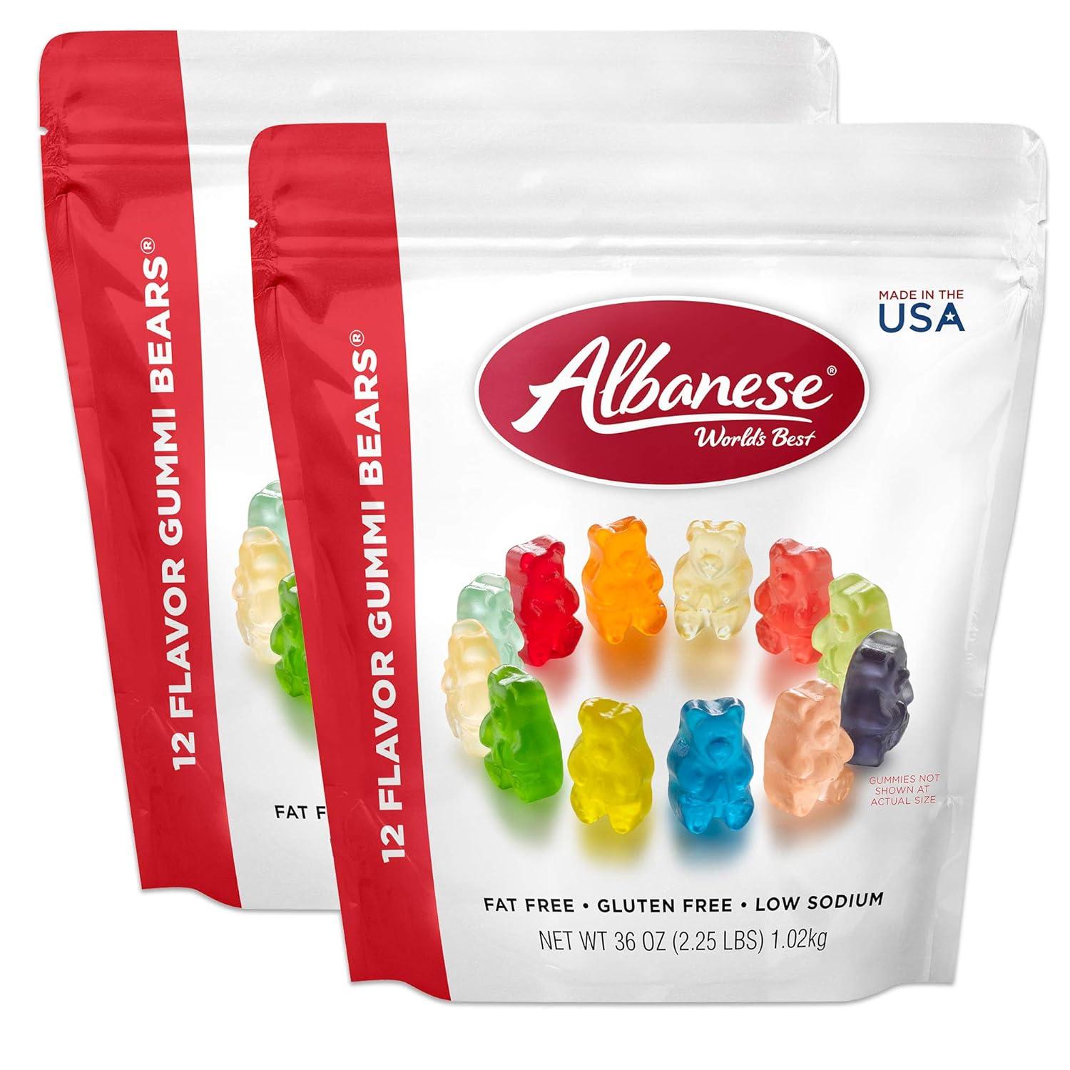 imageAlbanese Worlds Best 12 Flavor Gummi Bears 75oz Bag of Candy Pack of 12 Individually Wrapped Soft ampamp Chewy Candy Snacks Fruity Flavor Assortment12 Flavor Bears