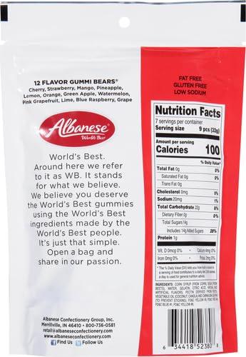 imageAlbanese Worlds Best 12 Flavor Gummi Bears 75oz Bag of Candy Pack of 12 Individually Wrapped Soft ampamp Chewy Candy Snacks Fruity Flavor Assortment12 Flavor Bears