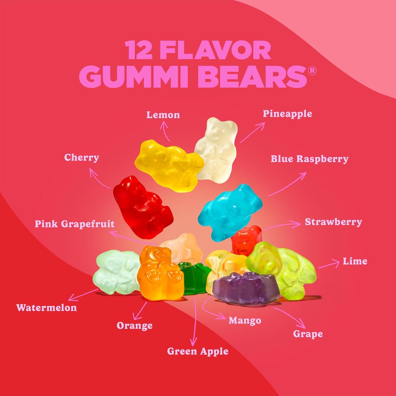 imageAlbanese Worlds Best 12 Flavor Gummi Bears 75oz Bag of Candy Pack of 12 Individually Wrapped Soft ampamp Chewy Candy Snacks Fruity Flavor Assortment12 Flavor Bears