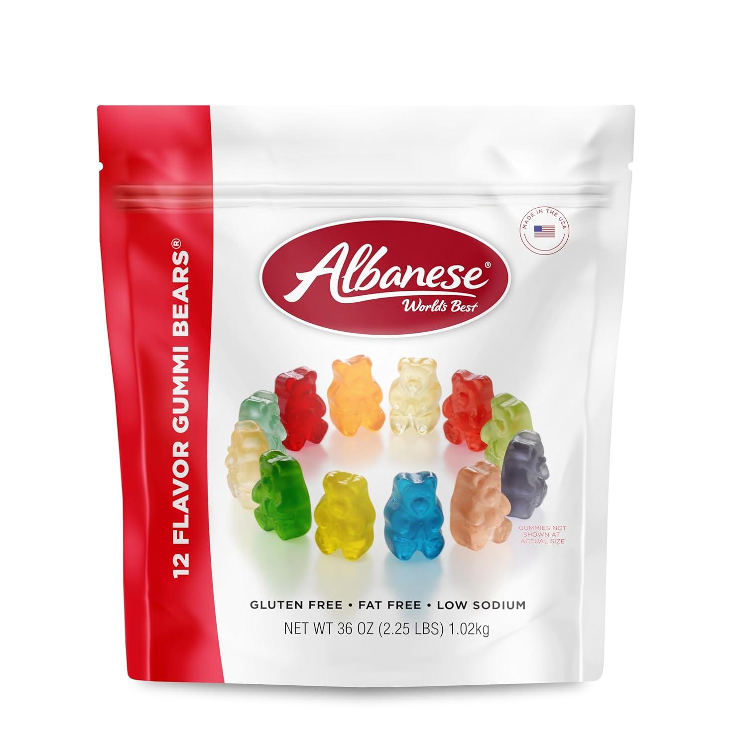 imageAlbanese Worlds Best 12 Flavor Gummi Bears 75oz Bag of Candy Pack of 12 Individually Wrapped Soft ampamp Chewy Candy Snacks Fruity Flavor Assortment12 Flavor Bears