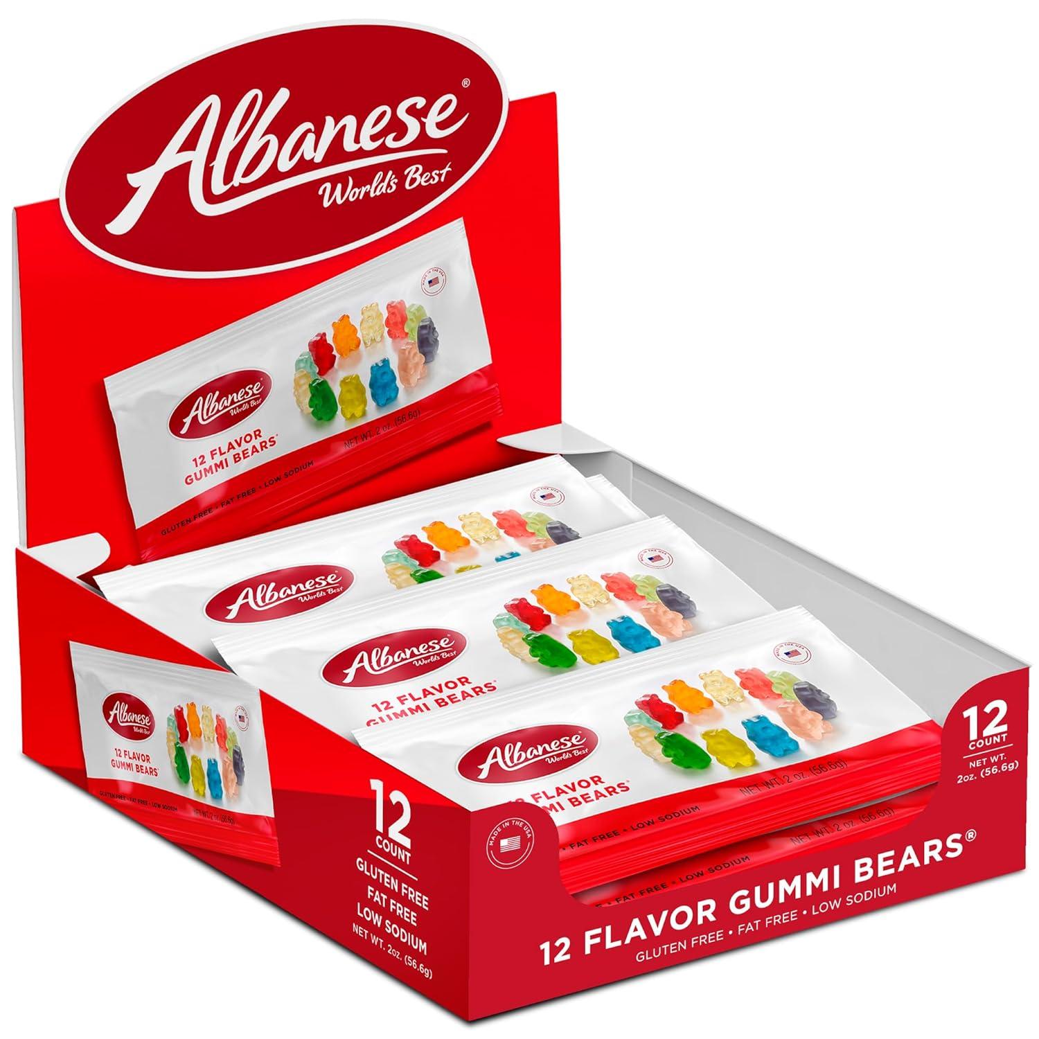imageAlbanese Worlds Best 12 Flavor Gummi Bears 75oz Bag of Candy Pack of 12 Individually Wrapped Soft ampamp Chewy Candy Snacks Fruity Flavor Assortment12 Flavor Bears
