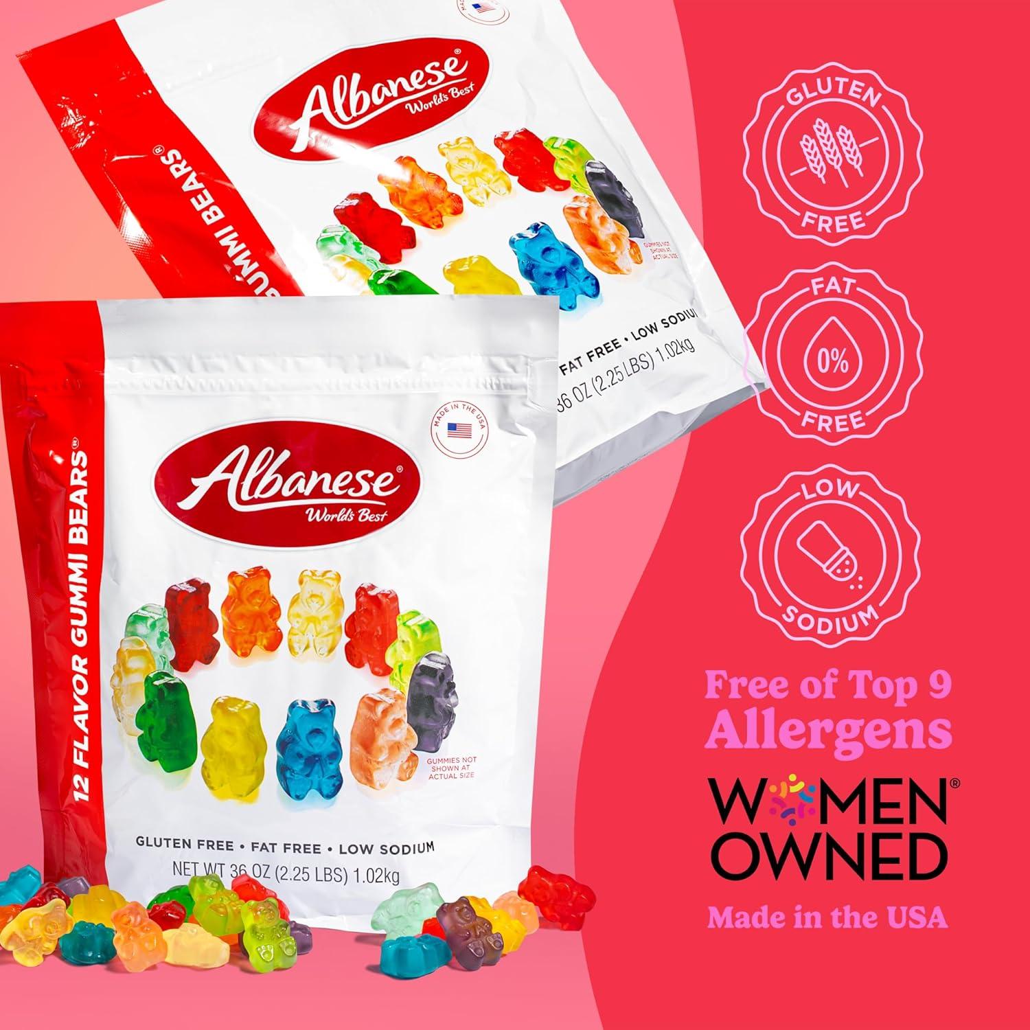 imageAlbanese Worlds Best 12 Flavor Gummi Bears 75oz Bag of Candy Pack of 12 Individually Wrapped Soft ampamp Chewy Candy Snacks Fruity Flavor Assortment12 Flavor Bears