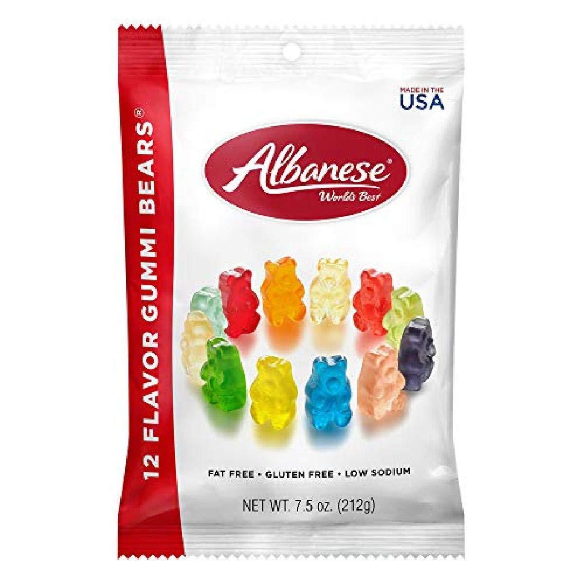 imageAlbanese Worlds Best 12 Flavor Gummi Bears 75oz Bag of Candy Pack of 12 Individually Wrapped Soft ampamp Chewy Candy Snacks Fruity Flavor Assortment12 Flavor Bears