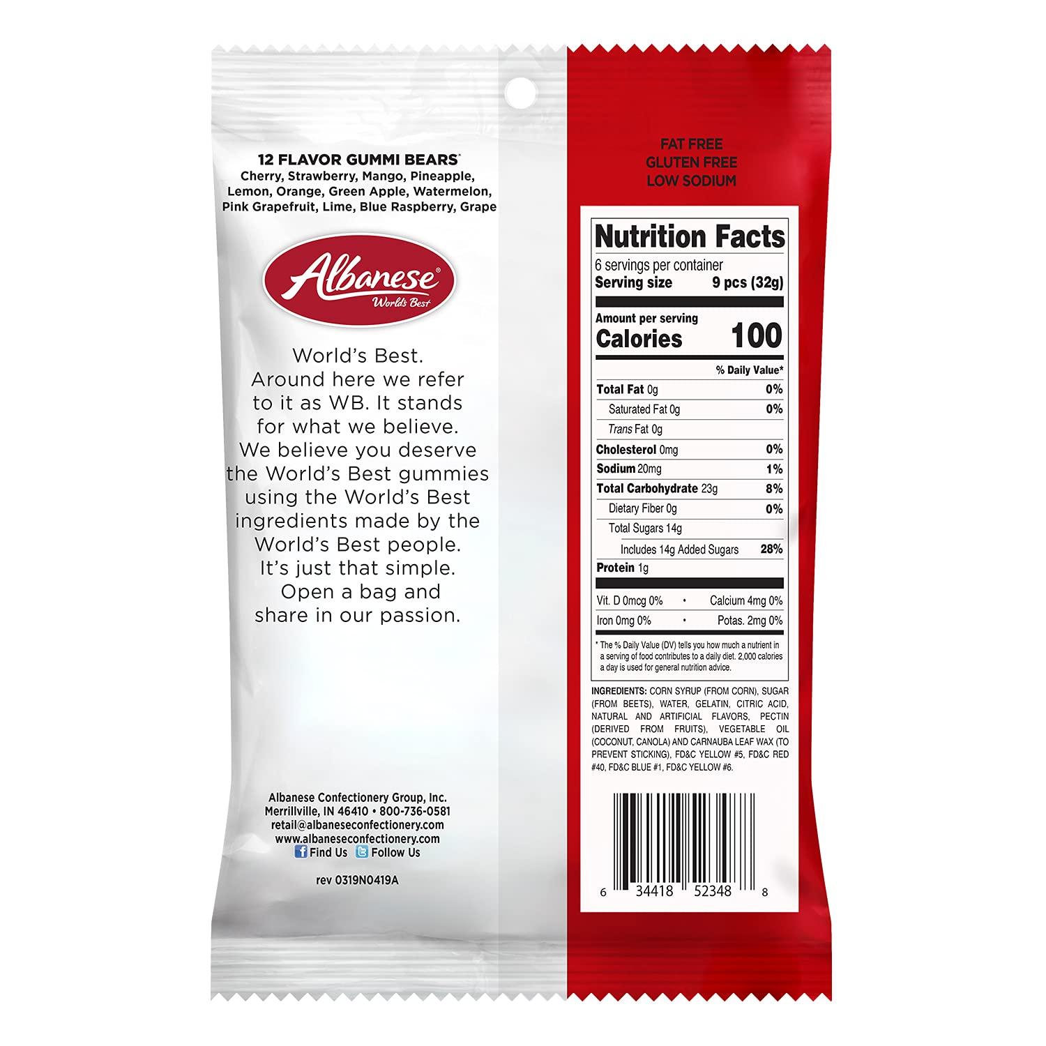 imageAlbanese Worlds Best 12 Flavor Gummi Bears 75oz Bag of Candy Pack of 12 Individually Wrapped Soft ampamp Chewy Candy Snacks Fruity Flavor Assortment12 Flavor Bears