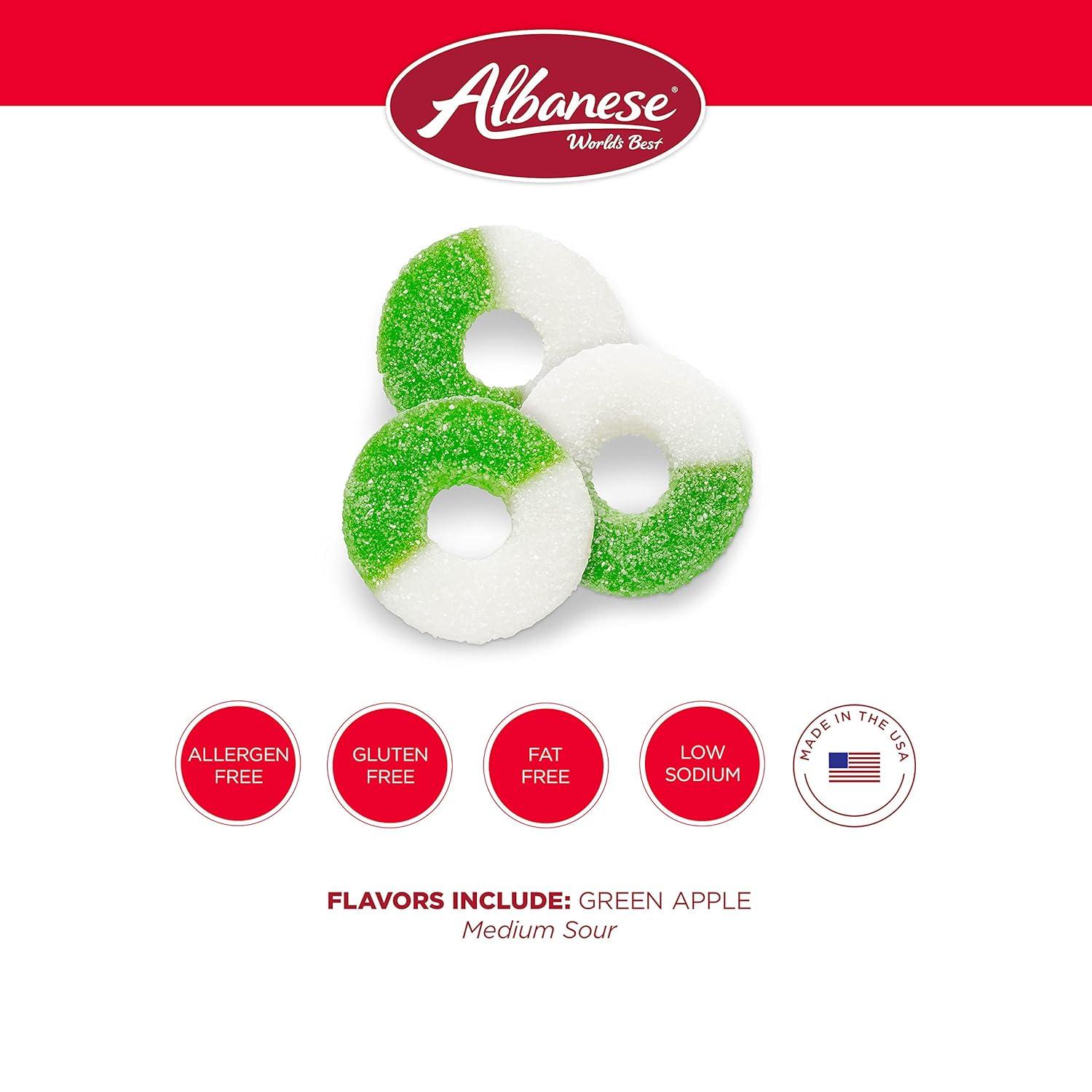 imageAlbanese Worlds Best Gummi Watermelon Rings 45lbs of Candy Gluten Free Fat Free Soft and Chewy Gummy Rings Perfect for Parties Baking with Kids and On The Go SnackingApple Rings