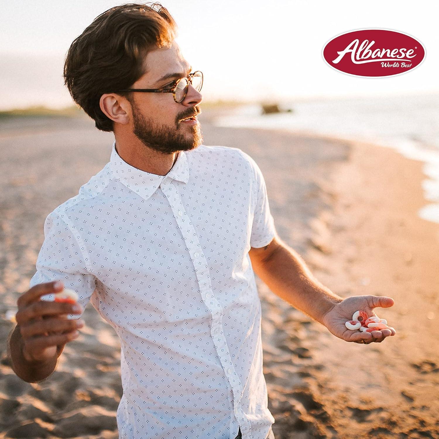 imageAlbanese Worlds Best Gummi Watermelon Rings 45lbs of Candy Gluten Free Fat Free Soft and Chewy Gummy Rings Perfect for Parties Baking with Kids and On The Go SnackingWatermelon Rings