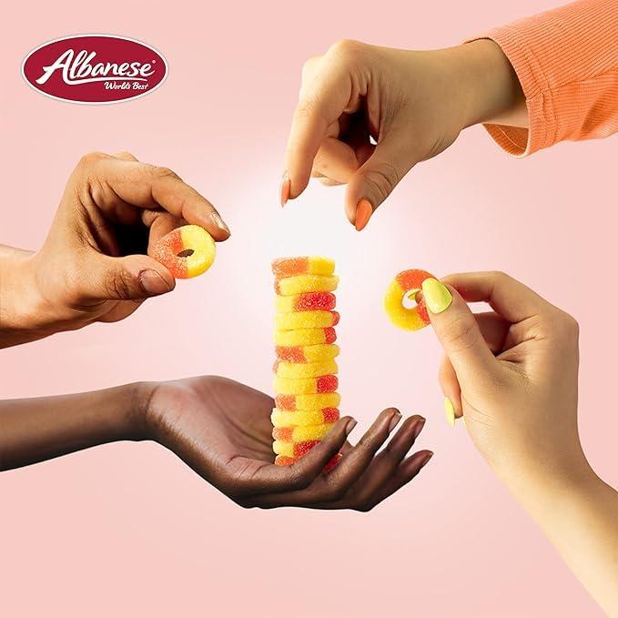 imageAlbanese Worlds Best Sour 12 Flavor Gummi Bears 32oz Bag of Candy 12 Unique Super Sour Flavors Gluten Free Fat Free Soft and Chewy Gummy Bears Perfect Travel SnackPeach Rings Watermelon Rings