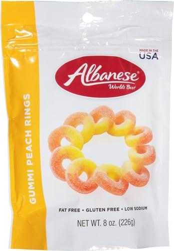 imageAlbanese Worlds Best Sour 12 Flavor Gummi Bears 32oz Bag of Candy 12 Unique Super Sour Flavors Gluten Free Fat Free Soft and Chewy Gummy Bears Perfect Travel SnackPeach Rings