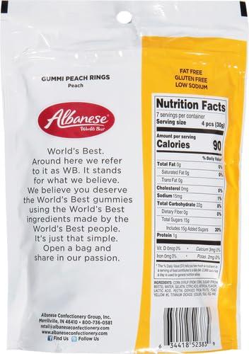 imageAlbanese Worlds Best Sour 12 Flavor Gummi Bears 32oz Bag of Candy 12 Unique Super Sour Flavors Gluten Free Fat Free Soft and Chewy Gummy Bears Perfect Travel SnackPeach Rings