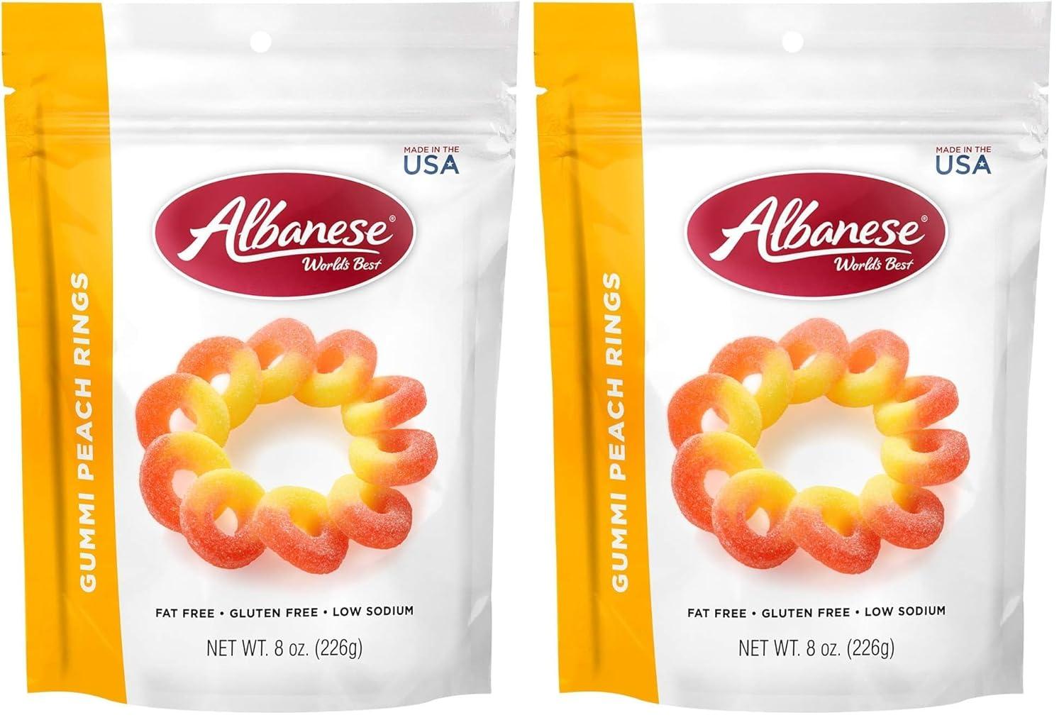 imageAlbanese Worlds Best Sour 12 Flavor Gummi Bears 32oz Bag of Candy 12 Unique Super Sour Flavors Gluten Free Fat Free Soft and Chewy Gummy Bears Perfect Travel SnackPeach Rings