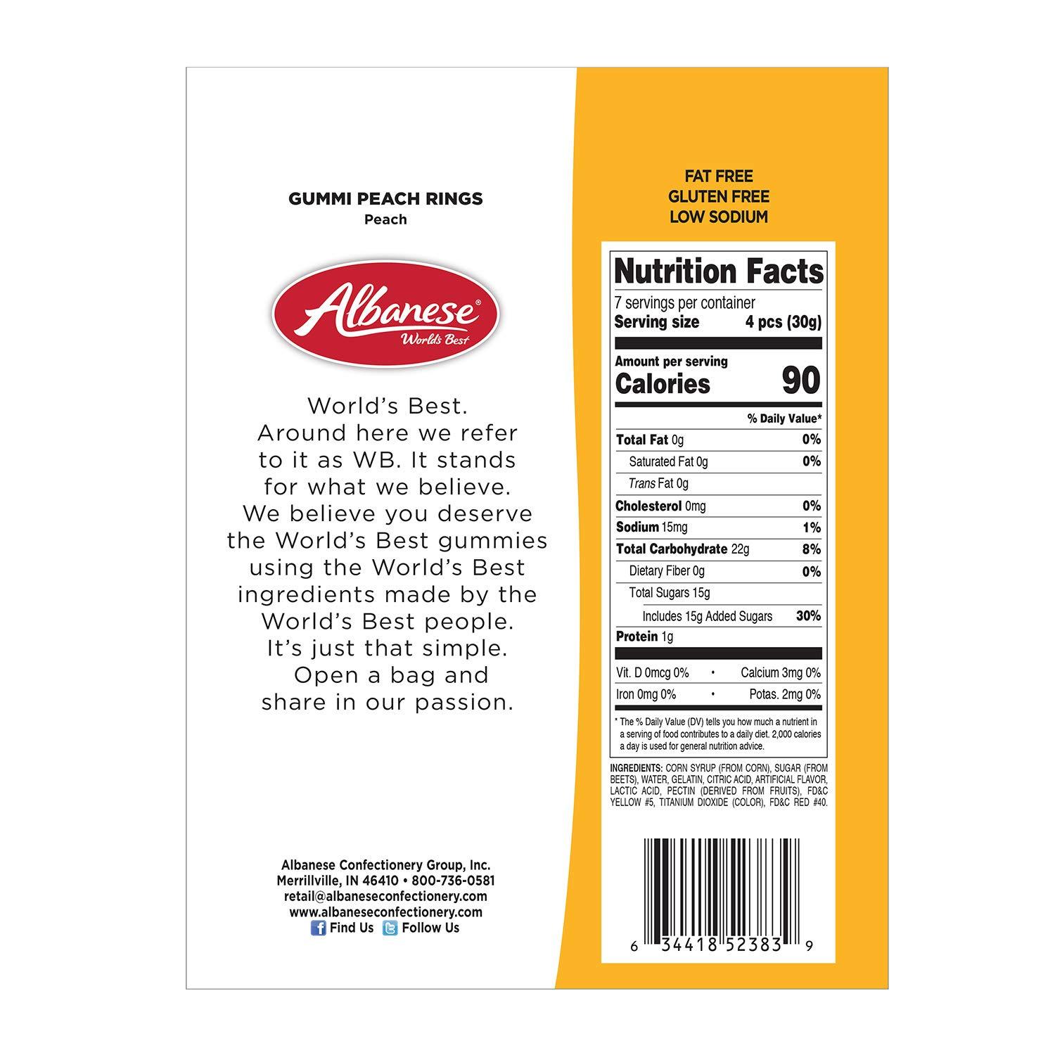imageAlbanese Worlds Best Sour 12 Flavor Gummi Bears 32oz Bag of Candy 12 Unique Super Sour Flavors Gluten Free Fat Free Soft and Chewy Gummy Bears Perfect Travel SnackPeach Rings