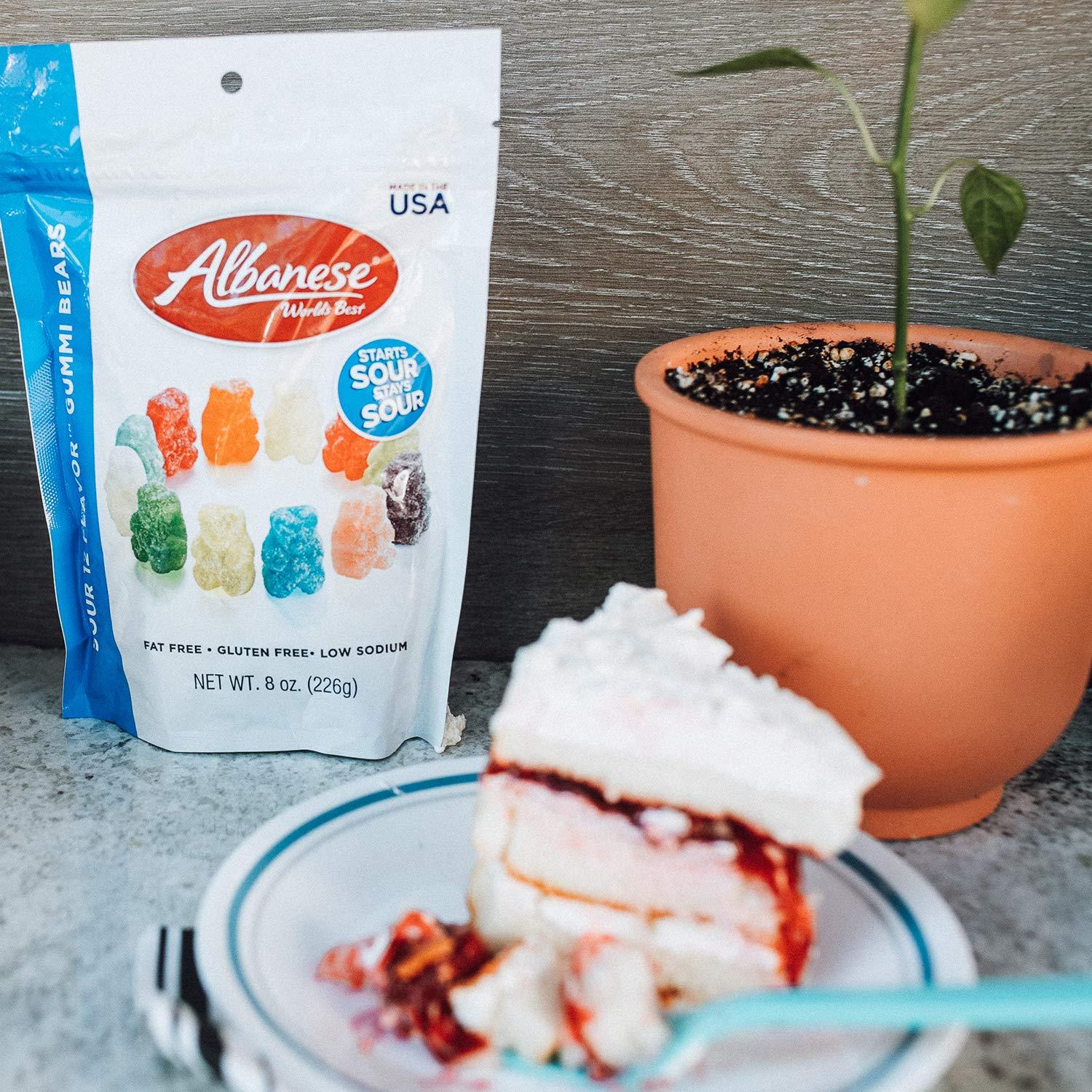 imageAlbanese Worlds Best Sour 12 Flavor Gummi Bears 32oz Bag of Candy 12 Unique Super Sour Flavors Gluten Free Fat Free Soft and Chewy Gummy Bears Perfect Travel SnackSour Gummi Bears