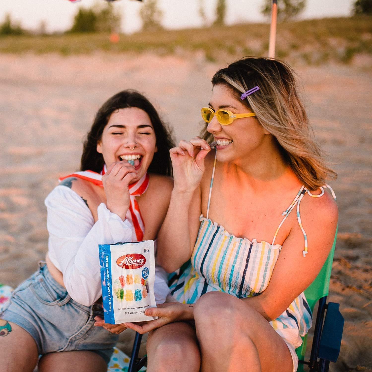 imageAlbanese Worlds Best Sour 12 Flavor Gummi Bears 32oz Bag of Candy 12 Unique Super Sour Flavors Gluten Free Fat Free Soft and Chewy Gummy Bears Perfect Travel SnackSour Gummi Bears