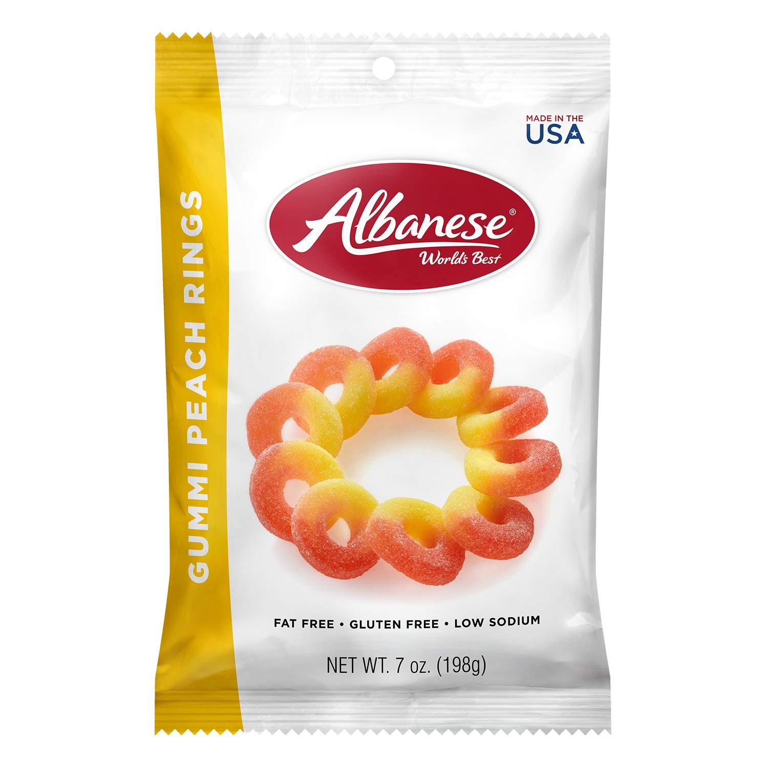 imageAlbanese Worlds Best Sour 12 Flavor Gummi Bears 32oz Bag of Candy 12 Unique Super Sour Flavors Gluten Free Fat Free Soft and Chewy Gummy Bears Perfect Travel SnackPeach Rings