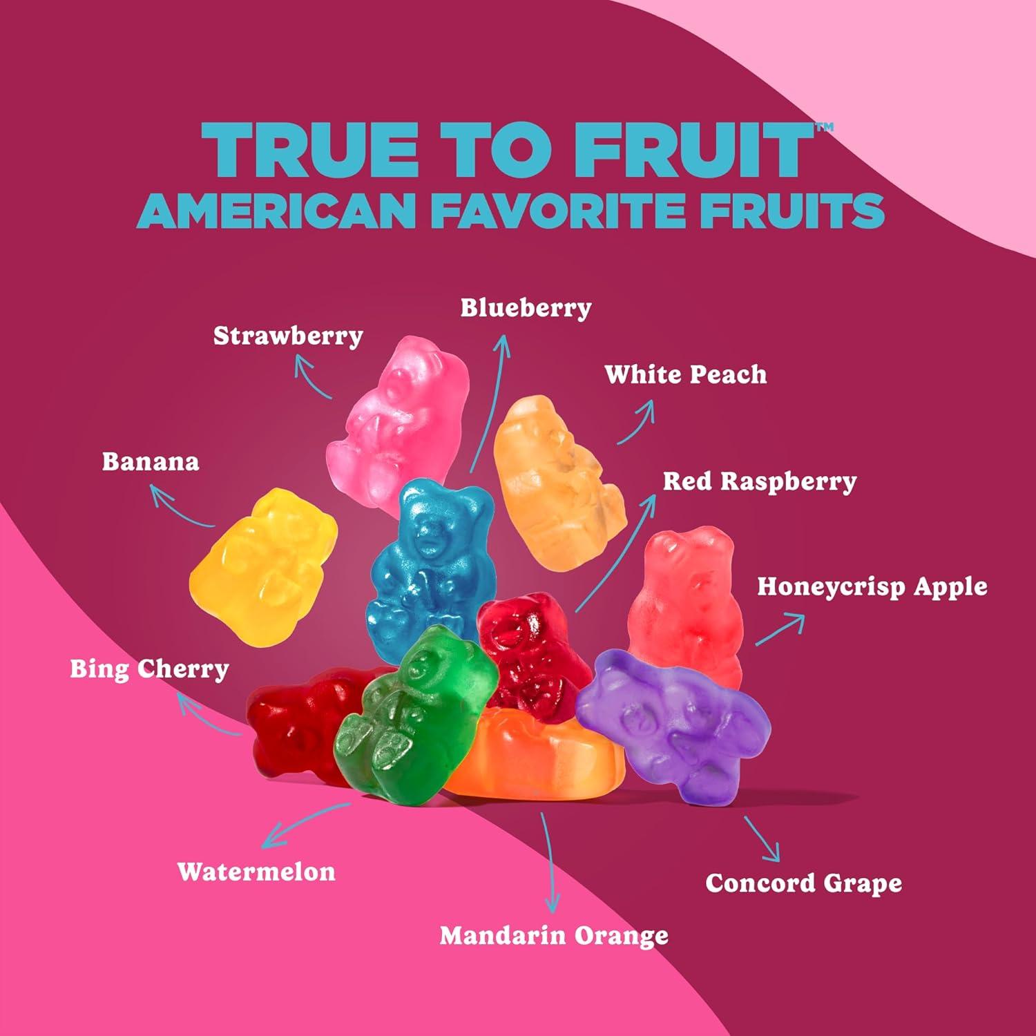 imageAlbanese Worlds Best True to Fruit American Favorite Fruits Gummies Candy 25oz Bag Soft ampamp Chewy Candy Snack Fruity Flavor AssortmentAmerican Favorite Fruits