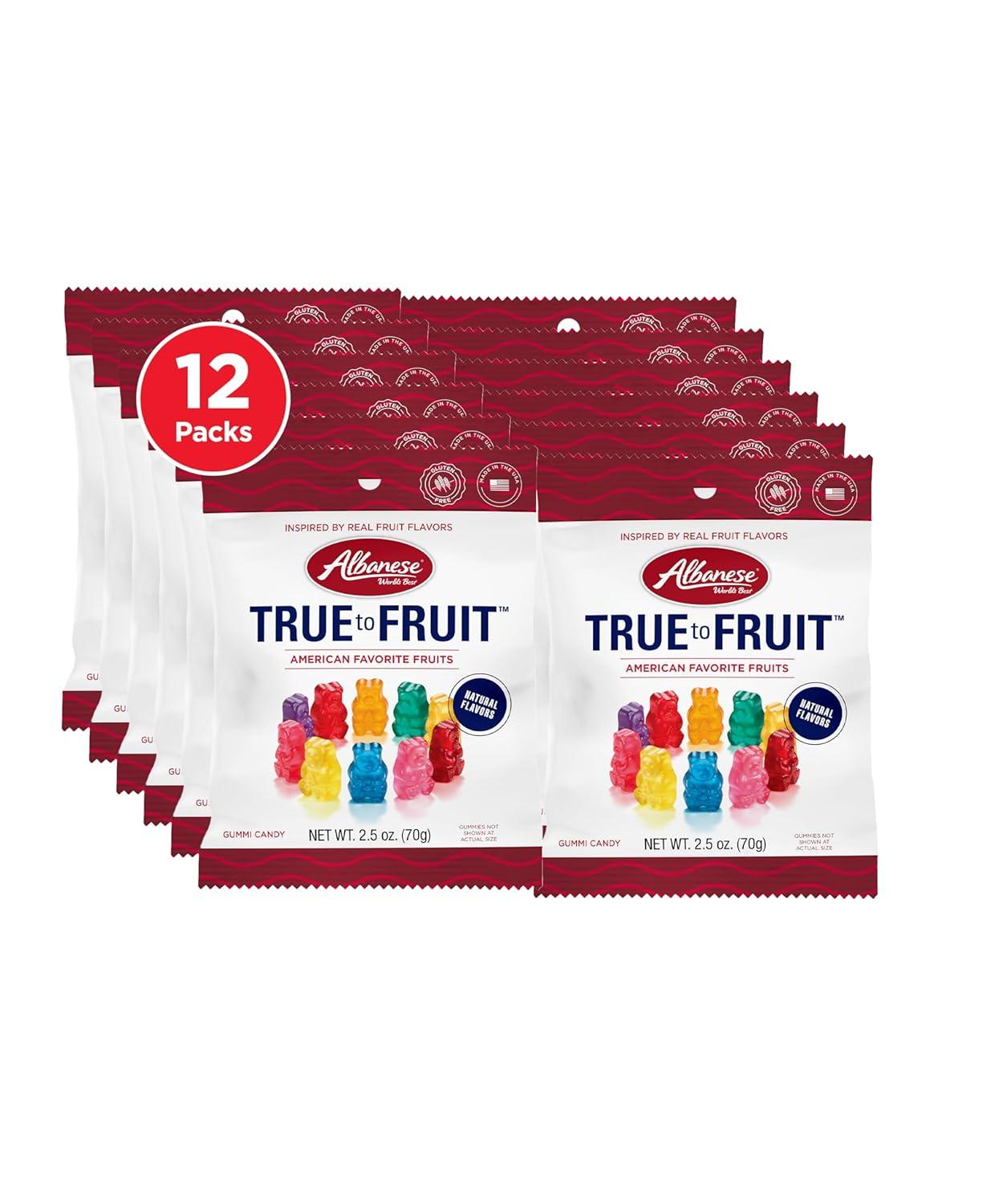 imageAlbanese Worlds Best True to Fruit American Favorite Fruits Gummies Candy 25oz Bag Soft ampamp Chewy Candy Snack Fruity Flavor AssortmentAmerican Favorite Fruits