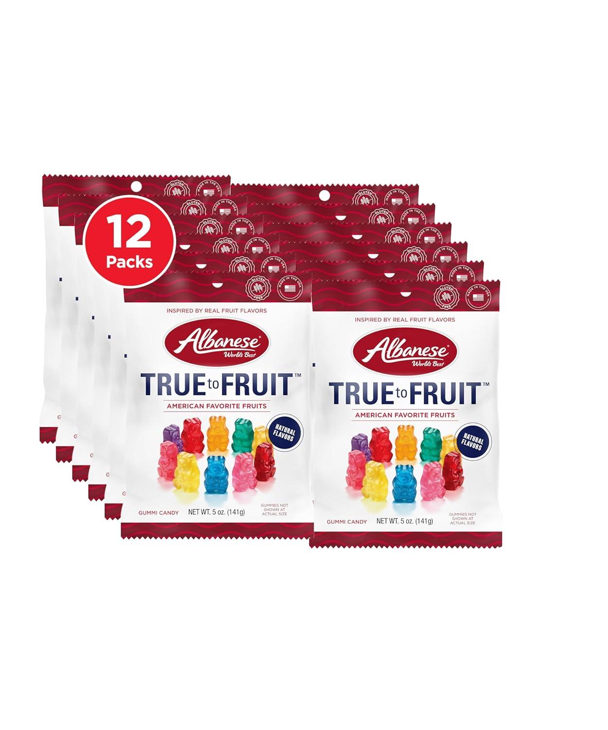 imageAlbanese Worlds Best True to Fruit American Favorite Fruits Gummies Candy 25oz Bag Soft ampamp Chewy Candy Snack Fruity Flavor AssortmentAmerican Favorite Fruits