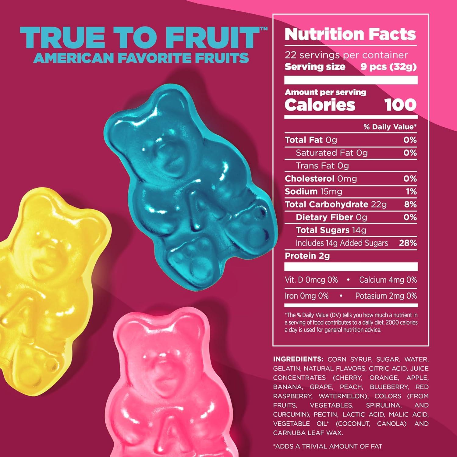imageAlbanese Worlds Best True to Fruit American Favorite Fruits Gummies Candy 25oz Bag Soft ampamp Chewy Candy Snack Fruity Flavor AssortmentAmerican Favorite Fruits