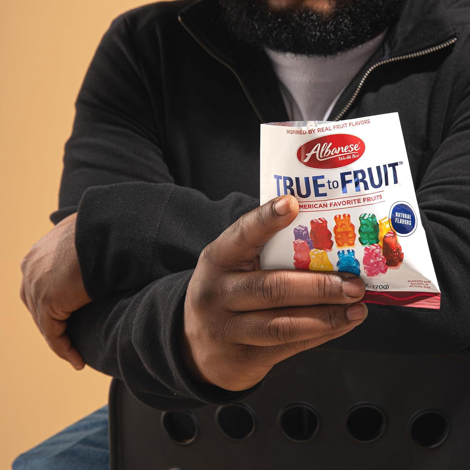 imageAlbanese Worlds Best True to Fruit American Favorite Fruits Gummies Candy 25oz Bag Soft ampamp Chewy Candy Snack Fruity Flavor AssortmentAmerican Favorite Fruits