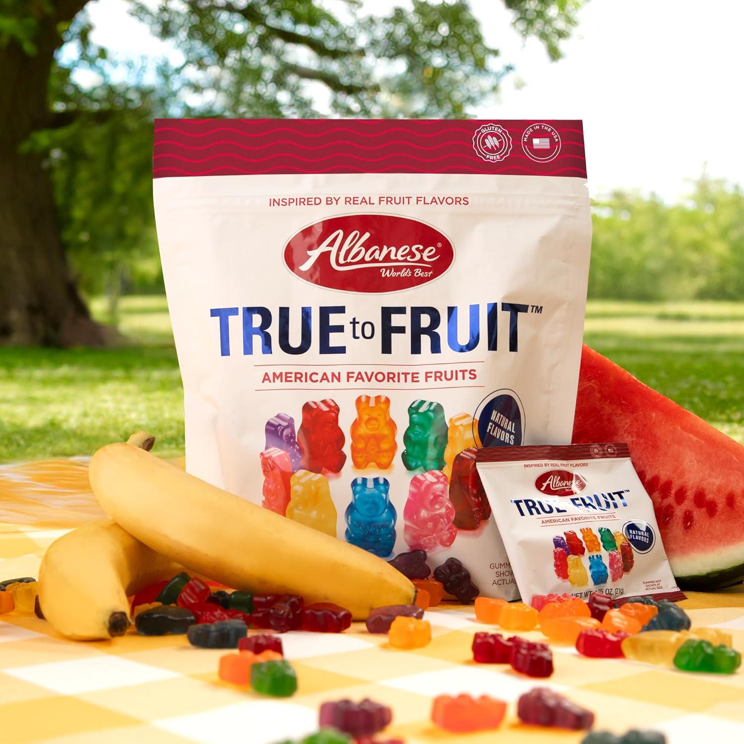 imageAlbanese Worlds Best True to Fruit American Favorite Fruits Gummies Candy 25oz Bag Soft ampamp Chewy Candy Snack Fruity Flavor AssortmentAmerican Favorite Fruits