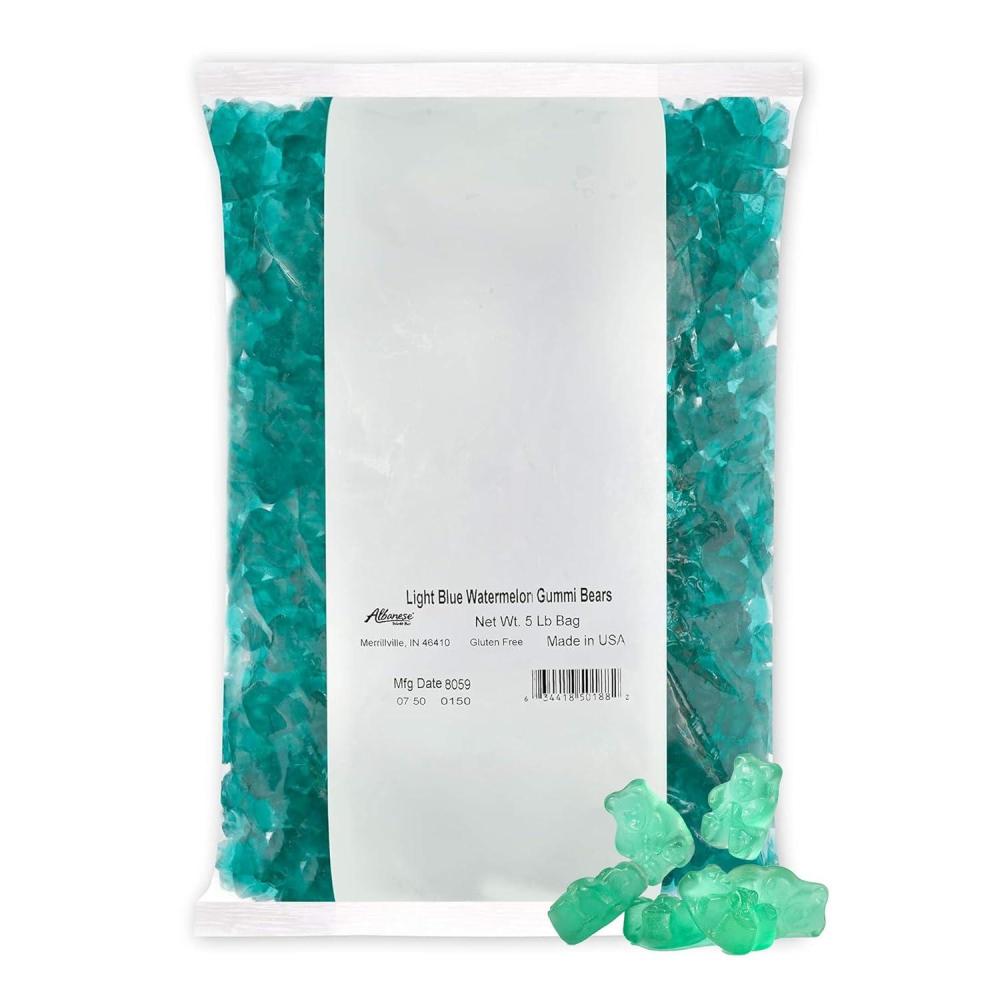 imageAlbanese Worlds Best 12 Flavor Gummi Bears 5lbs of Candy 12 Unique Flavors Gluten Free Fat Free Soft and Chewy Gummy Cherry Blue Raspberry Mango and More Great Snack for Travel and KidsWatermelon Bears