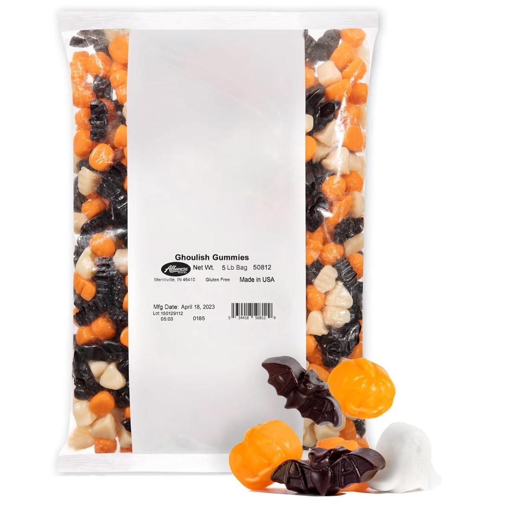 imageAlbanese Worlds Best Large Assorted Fruit Gummi Worms 5lbs of CandyGhoulish Gummies
