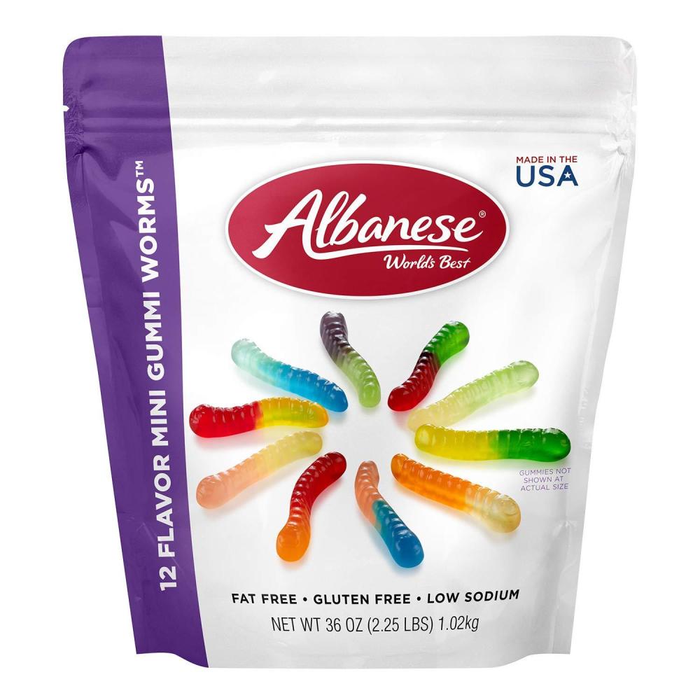 imageAlbanese Worlds Best Mini Gummi Butterflies 5lbs of Candy Pack of 112 Flavor Mini Worms