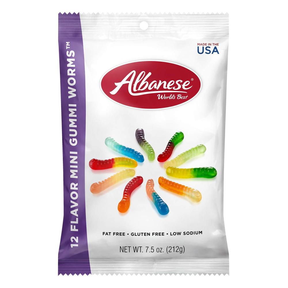 imageAlbanese Worlds Best Mini Gummi Butterflies 5lbs of Candy Pack of 1Mini Worms