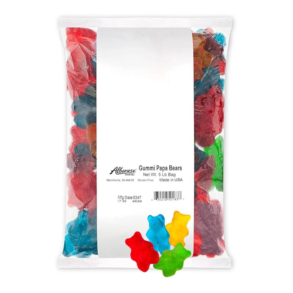 imageAlbanese Worlds Best Sour Gummi Poppers  45lbs of Candy  5 Super Sour Flavors Gluten Free Fat Free Soft ampamp Chewy Gummies  Blue Raspberry Lemon Orange and More  Perfect for Birthday PartiesPapa Bears