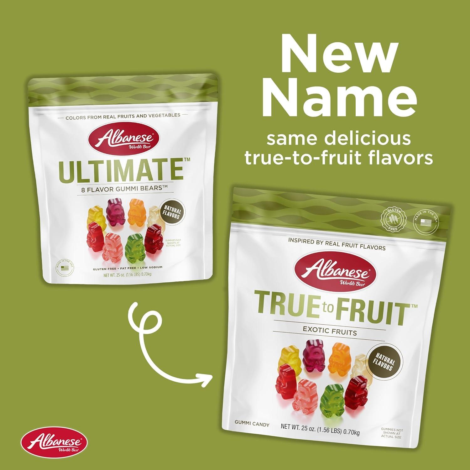 imageAlbanese Worlds Best True to Fruit American Favorite Fruits Gummies Candy 25oz Bag Soft ampamp Chewy Candy Snack Fruity Flavor AssortmentExotic Fruits