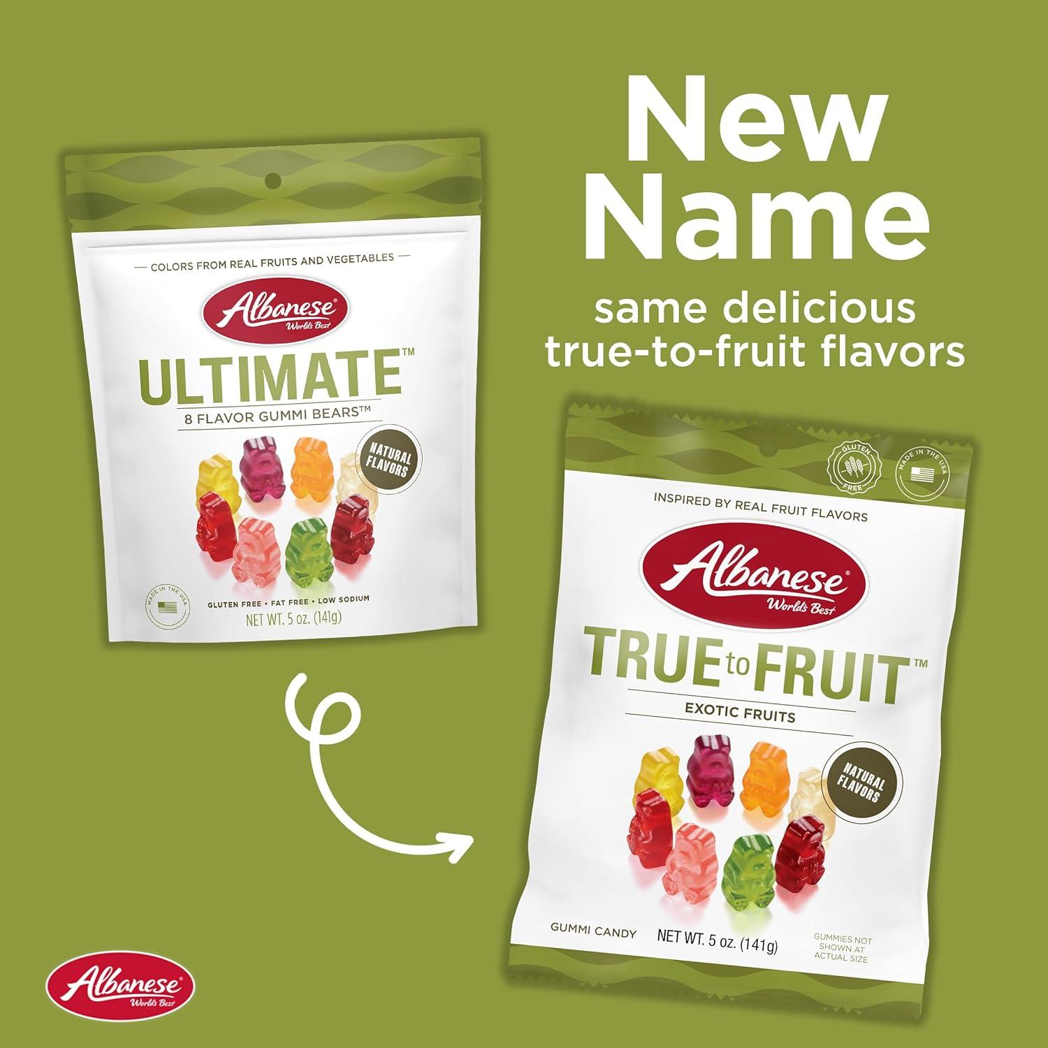 imageAlbanese Worlds Best True to Fruit American Favorite Fruits Gummies Candy 25oz Bag Soft ampamp Chewy Candy Snack Fruity Flavor AssortmentExotic Fruits