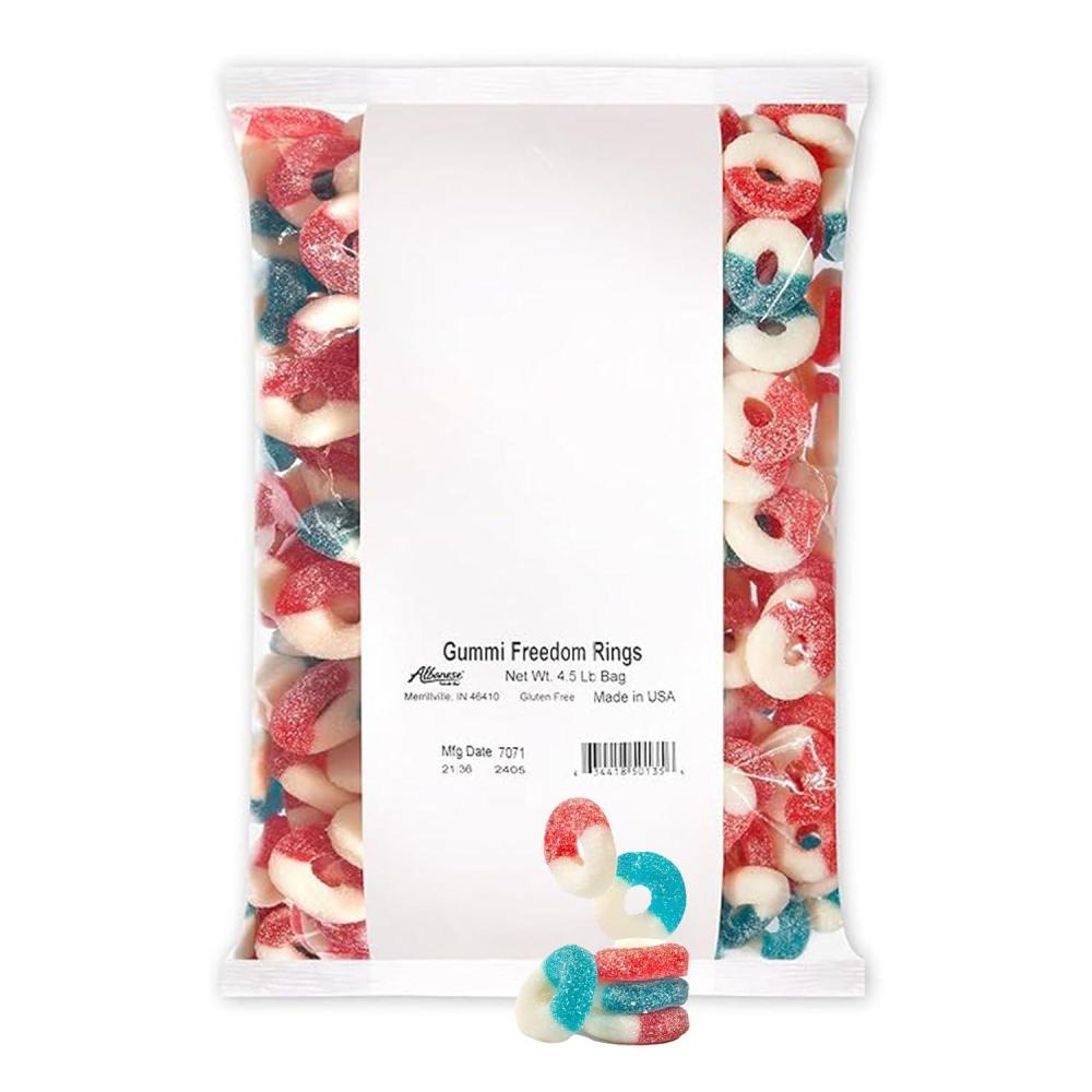 imageAlbanese Worlds Best Gummies Sherbet Gummi Ice Pops 5lbs of CandyFreedom Rings