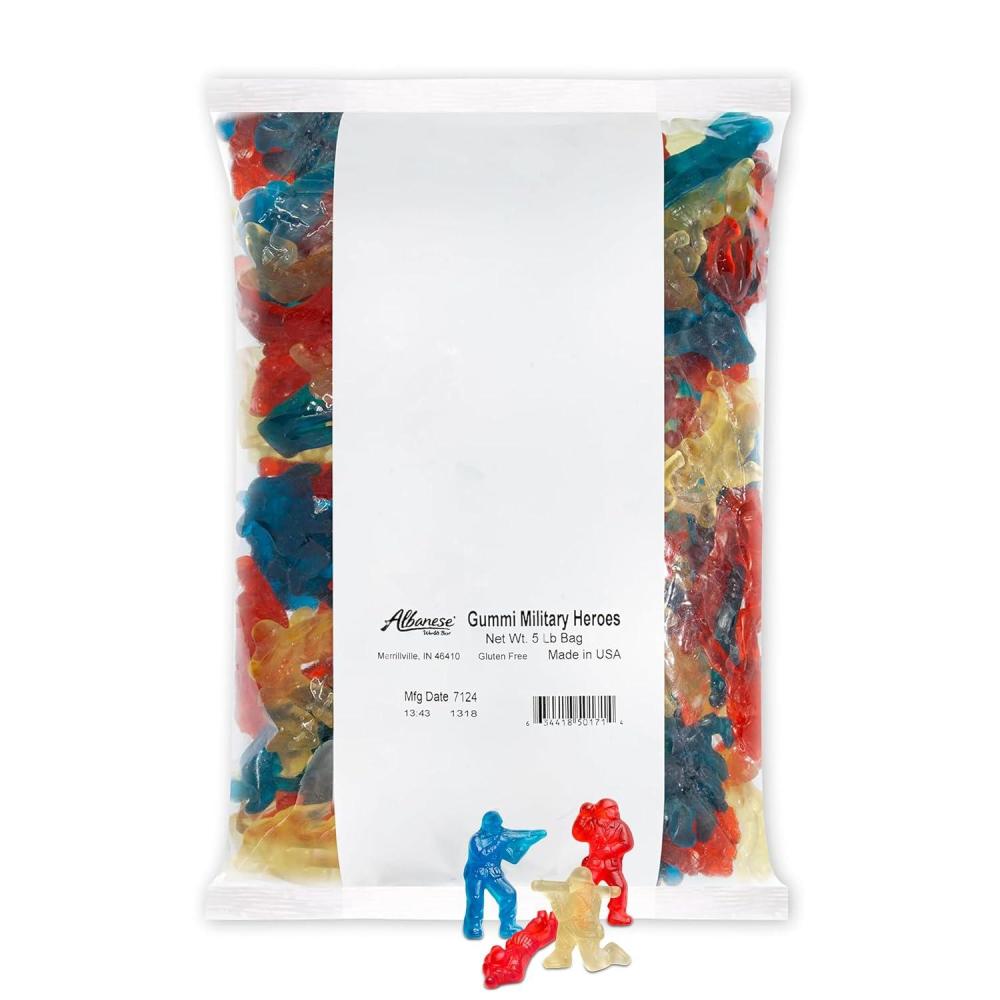imageAlbanese Worlds Best Gummies Sherbet Gummi Ice Pops 5lbs of CandyMilitary Heroes